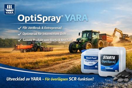 OptiSpray YARA för jordbruk och entreprenad – optimerad för intermittent drift