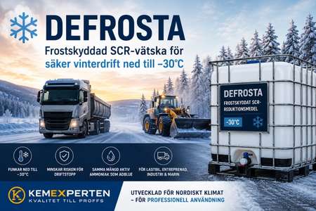 Defrosta frostskyddad SCR-vätska för lastbil och entreprenadmaskiner vid vinterdrift ned till −30°C.