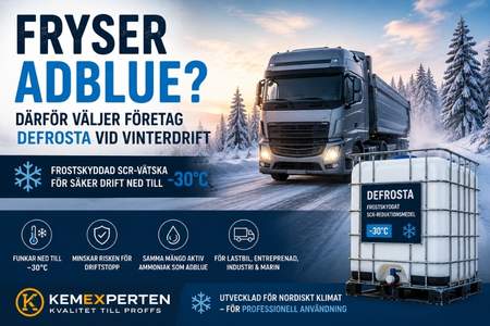 Defrosta frostskyddad SCR-vätska för lastbil och entreprenadmaskiner vid vinterdrift i minusgrader.